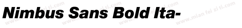 Nimbus Sans Bold Ita字体转换
